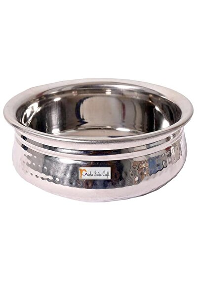 Generic Prisha India Craft Stainless Steel Handcrafted Hammered Texture Handi...