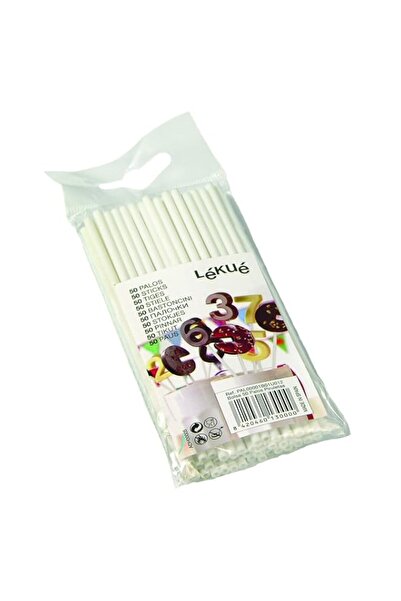 Generic Lékué Lollipop Stick, Pack of 50, White