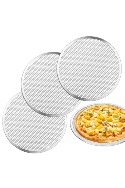 Generic BIGTHREE 3-Pack Aluminium Pizza Rack, 12 Inch Pizza Diamond Mesh Pan,...