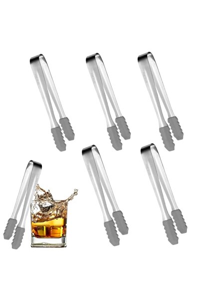 Generic Silicone Candy Tongs Ice Tongs Set, 5 Pieces SUS 304 Stainless Steel ...