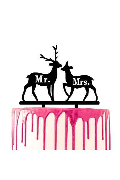 Generic CARISPIBET Wedding Cake Topper Buck and Doe Marriage Cake Decoration ...