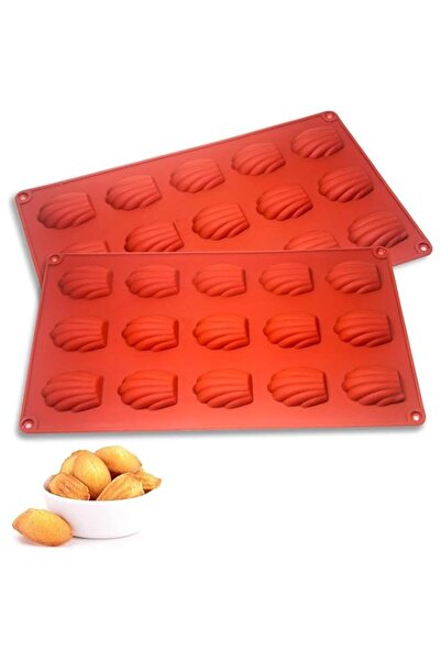 Generic Bukela Madeleine Pan 2 Pcs Silicone 15 Cavities Nonstick Baking Pans ...