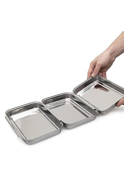 Generic Tazweeq Set of 3 Breading Pans, Stainless Steel Breading Set for Chic...