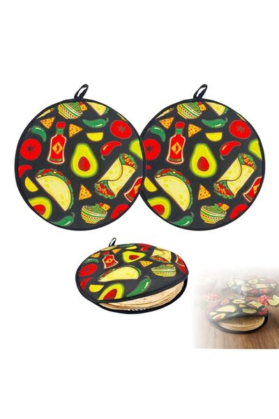 Generic 2-Pack Large Insulated Fabric Pouch for Keeping Tortillas, Naan, and ...