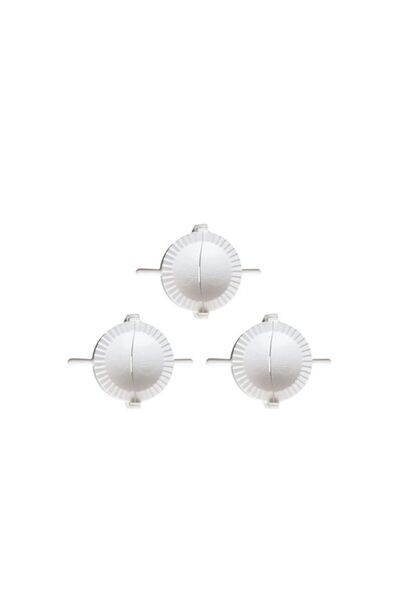 Generic 3-Piece Dough Pastry Dumpling Mould White 9 X 5 X 9Cm
