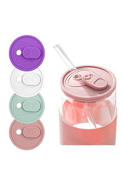 Generic Silicone Lids 4pcs Leak Proof BPA Free for 16oz 20oz 24oz Glass Cups ...