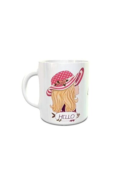 Generic Impress Ceramic Coffee Mug with Hello Sweety Design (White)