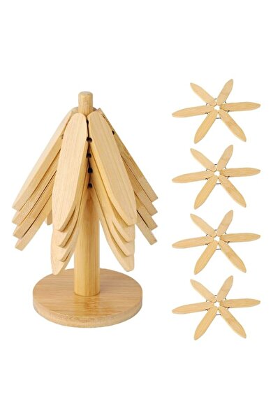 Generic HASTHIP® Wooden Trivets for Hot Dishes, Tree Shape Trivet Set, Heat R...