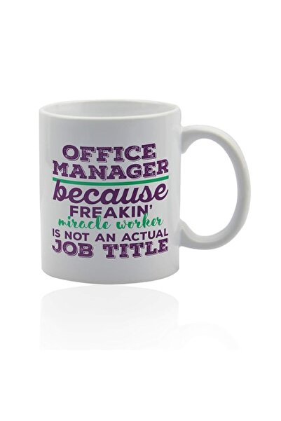 Generic Office manager gifts 11 oz. white ceramic cup. Best office manager