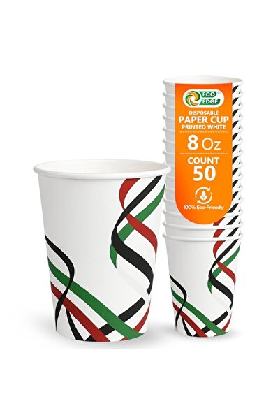 Generic EcoEdge 8 Oz Disposable National Day Printed Cups (Pack of 50) | For ...