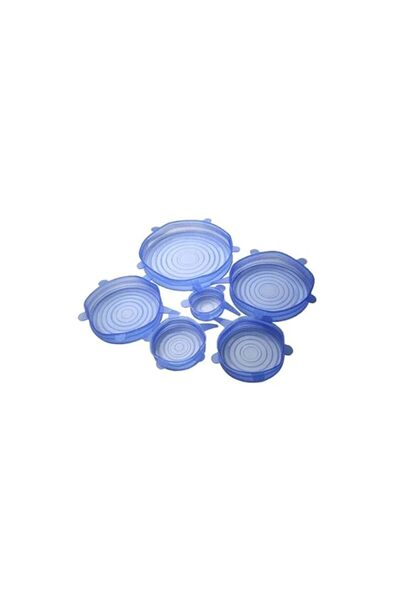 Generic 6-Piece Silicone Stretch Lids Blue 140Grams