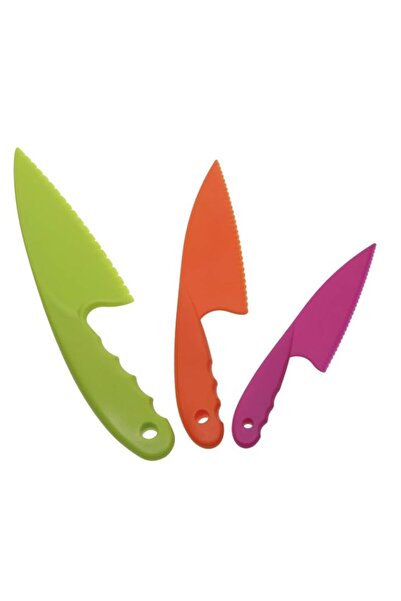 Generic PENTA ANGEL 3 Colors Plastic Knife Set 3 Sizes Nylon Knife Safety Coo...