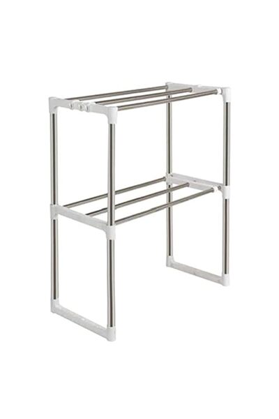 Generic Adjustable Microwave Kitchen Shelf Rack (Silver)