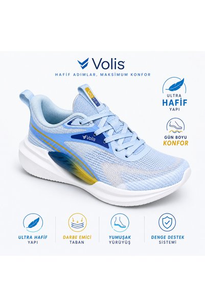 Volis 24210 Women's White Memory Comfortable Sole Sports Walking Running Shoes