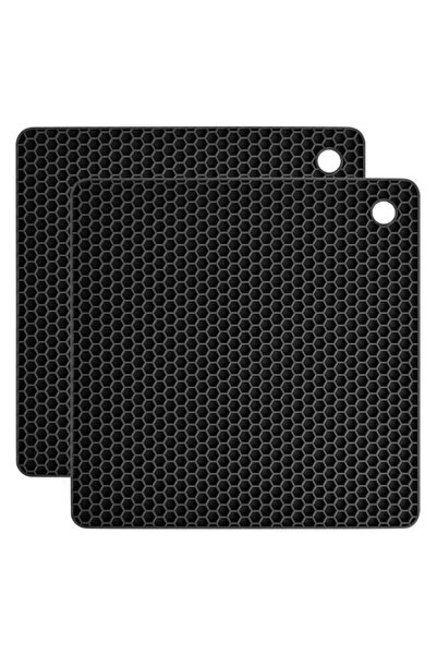 Generic X spring Silicone Trivet Heat Resistant Mat, 2 PCS 18CM Square Honeyc...