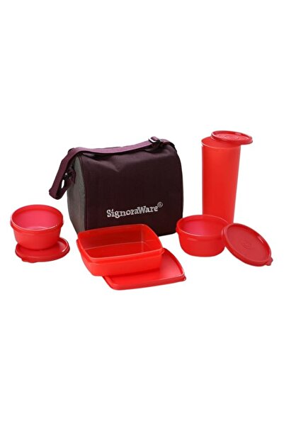 Generic Signoraware Best Jumbo Lunch With Bag, Red