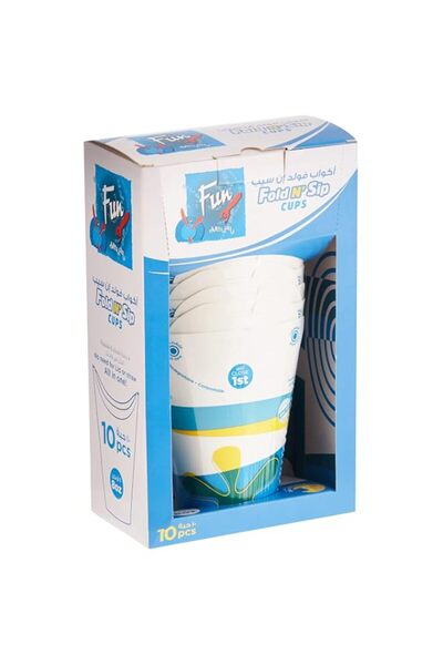 Generic FUN BY AL BAYADER فن Fold and Sip 10 Piece Single-Wall Lidless Paper ...