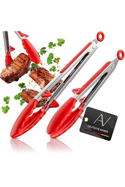Generic AVANA Kitchen Tongs Stainless Steel Cooking Tongs with Integrated Sta...