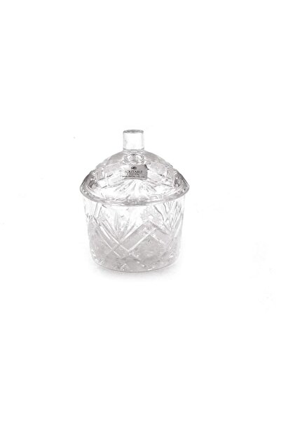 Generic SOLITAIR 12x11cm Craft FR Crystal Sugar Bowl with Lid – Elegant Glass...