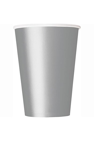 Generic Unique Silver Cups, 9oz Disposable Paper Cups, Pack of 14, Party Tabl...