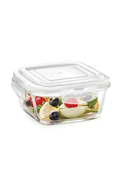 Generic BOROSIL KLIP-N-STORE SQUARE GLASS STORAGE CONTAINER WITH AIR TIGHT LI...