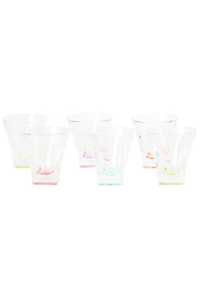 Generic RCR,Fusion,Glass Cup,4 Colour Wise,Pack Of 6
