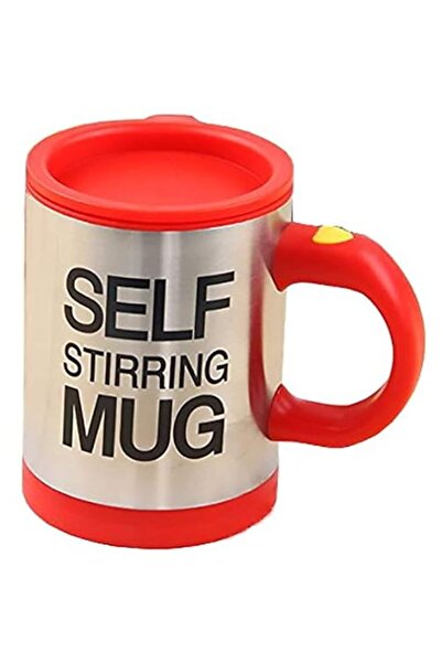 Generic Self Stirring Mug Cup Stainless Steel（red)