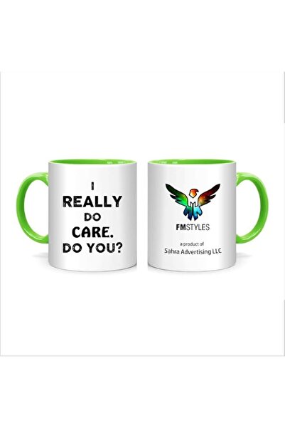 Generic FMstyles I Really Do Care Mug, Green, FMS574