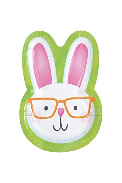 Generic Creative Converting Happy Easter Bunny Shape Plate 8 Pieces, 8.75 Inc...