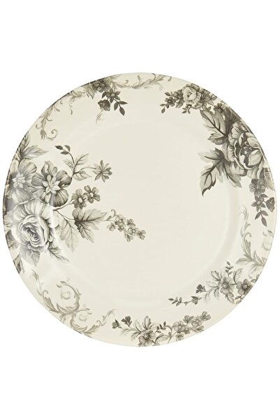 Generic Claytan Georgeous Grey 1pc Multicolor Round Earthenware