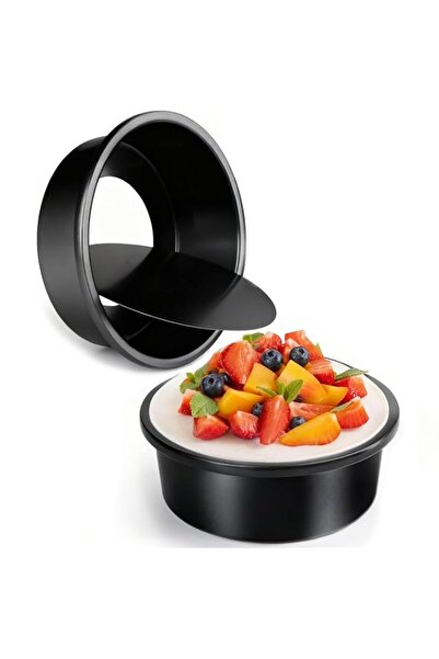 Generic 6 Inch Round Cake Pan Set of 2, Nonstick Baking Cake Tin with Remvabl...