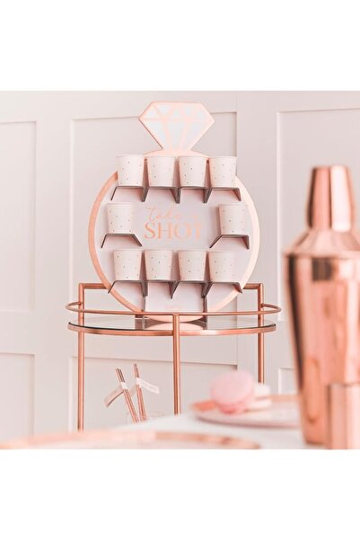 Generic Ginger Ray Bachelorette Party Foiled Ring Shot Wall Holder, Rose Gold...