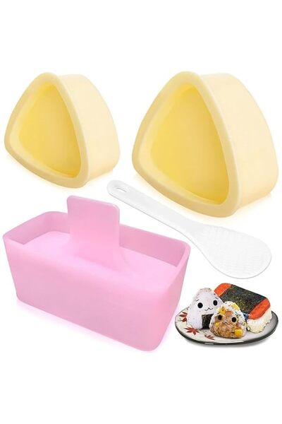 Generic Triangle Onigiri Rice Ball Maker Set, 3 Pack Musubi Press Mould Kit w...