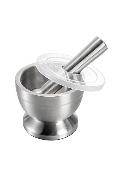 Generic Bekith Mortar and Pestle Sets 18/8 Brushed Stainless Steel Spice Grin...