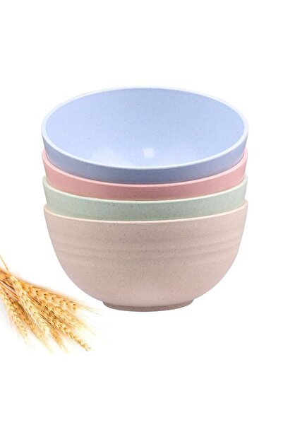 Generic RUNJU-ZP Unbreakable Cereal Bowls - 24 OZ Wheat Straw Fiber Lightweig...