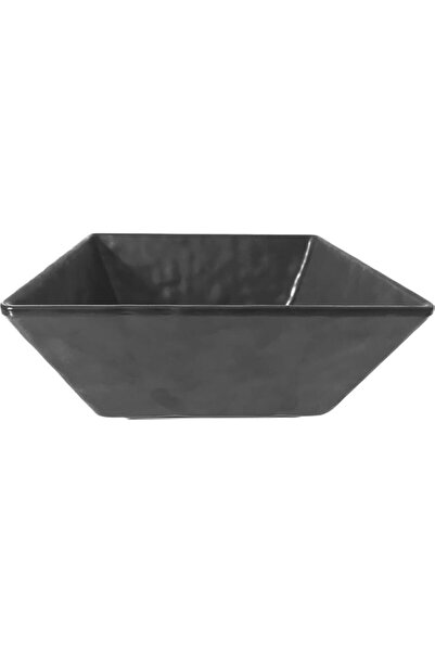 Generic Servewell Melamine Horeca Black Hammered Square Bowl 6"