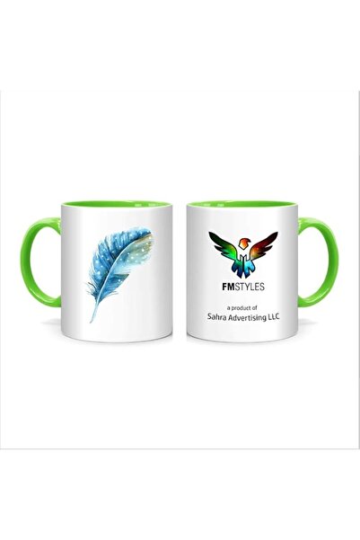 Generic FMstyles Feather Design Mug, Green, FMS492