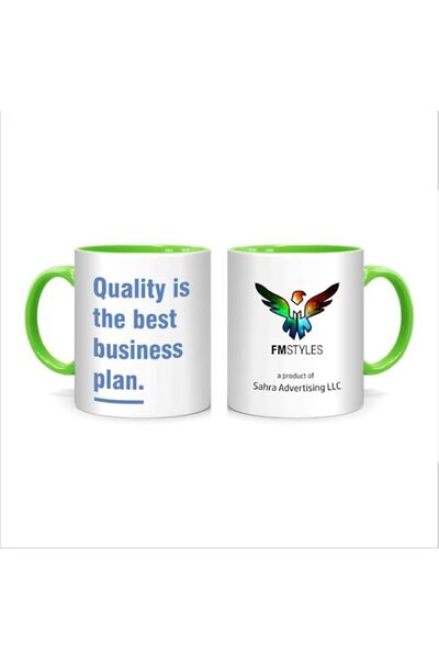 Generic FMstyles Quality Is the Best Business Plan Mug, Green, FMS590