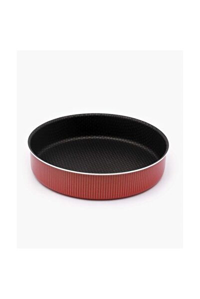 Generic Royalford Teflon Plus Baking Tray , Aluminum, 28 CM, Red, RF-6633
