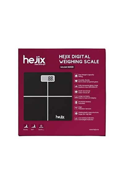 Generic Digital Weighing Scale – 180kg Capacity, Tempered Glass Platform, Lar...