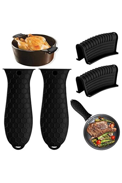 Generic HASTHIP® Silicone Hot Handle Covers for Cast Iron Skillet - 4 Pack No...