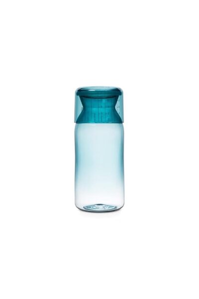 Generic Brabantia Storage Jar With Measuring Cup, 1.3L, Mint, 9.4 X 24 Cm