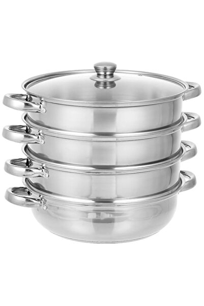 Generic Royalford 4Layer SS Steamer/30CM1X8, silver, RF10427