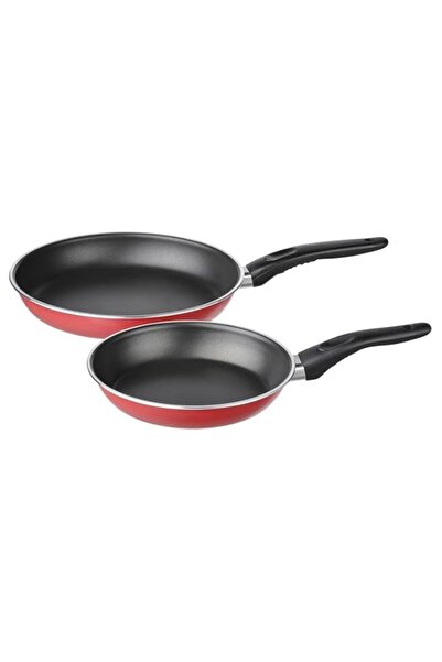 Generic KNP Frying pan, set of 2, red - Classic non-stick coating that makes ...