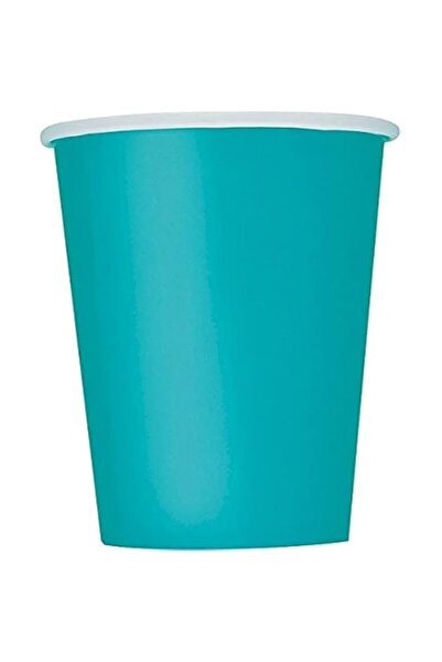 Generic Unique Caribbean Teal Cups, 9oz Disposable Paper Cups, Pack of 14, Pa...