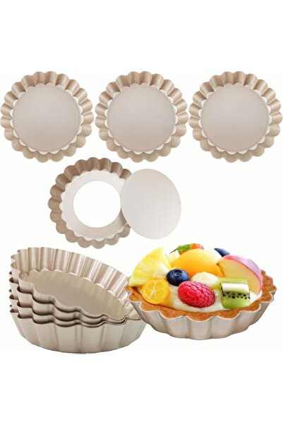 Generic Excefore 8 Pcs Stainless Steel Mini Tart, Non Stick Pie Pans Reusable...