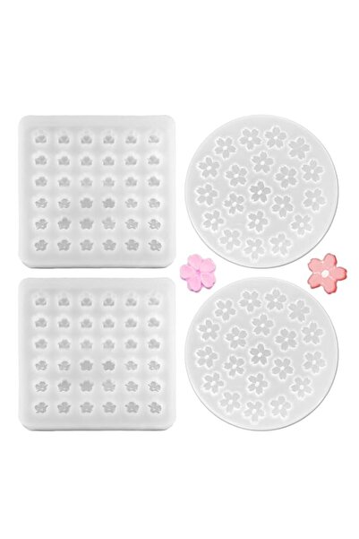 Generic 4 Pcs Cherry Blossom Shape Silicone Molds, Soft and Easy to Release, ...
