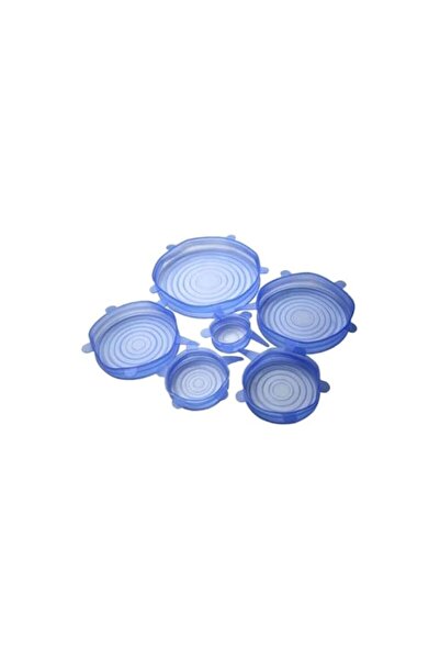 Generic 6-Piece Silicone Stretch Lid Set Blue AMZ-N28661552A