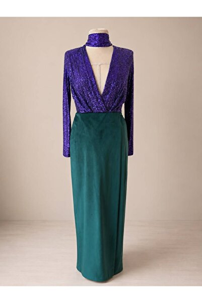 Irina Ross Purple Sparkly Dress