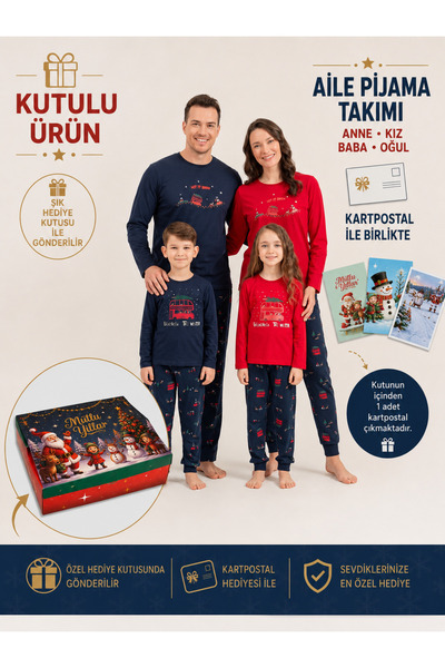 Rolypoly Aile Anne Kız Çocuk Baba Erkek Çocuk Kutulu Kartpostallı Snow Winter...